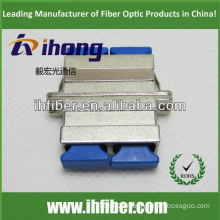 SC duplex singlemode fiber optic metal adapter